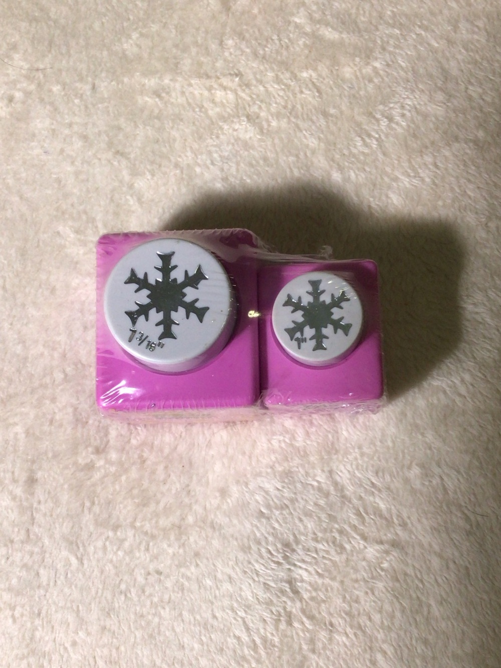 Pink Snowflake Paper Punch Set - 2pc